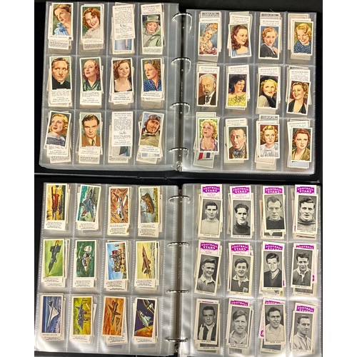 347 - Two albums of cigarette/tea cards plus silks, album 1, 1900 Early Ogdens Guinea Gold, x 150, actress... 