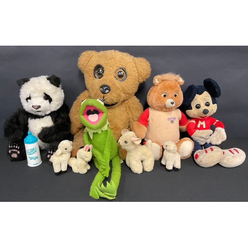 348 - Toys & Juvenalia - a Nookie bear, 53cm long overall; other teddies including Bendykins Walt Disney M... 