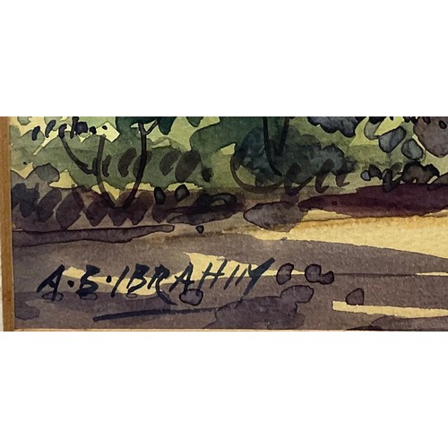 365 - Abu Baker (A.B.) Ibrahim (1925-1977)  After the Haul  signed, watercolour on paper, 27cm x 37cm; ano... 