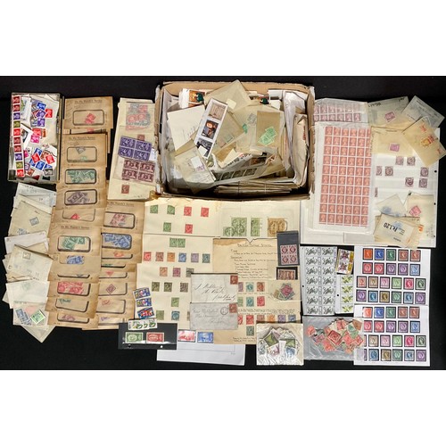 468 - Stamps - box of GB material QV - modern early material including penny red selecton on entire, etc, ... 