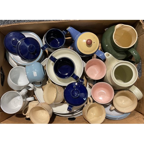 501 - A quantity of Denby tableware, various patterns, including Maplewood, Sumatra, Savoy, Symphony, Gour... 