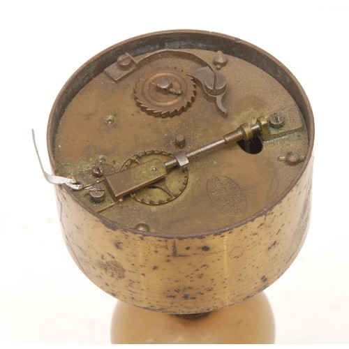 63 - A 19th century French night clock timepiece, V.A.P. Breveté S.D.G.D. movement, removable drip pan, b... 