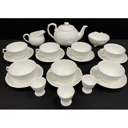 66 - Wedgwood Countryware tea service for seven comprised of; a tea pot, milk jug, sugar bowl, seven tea ... 