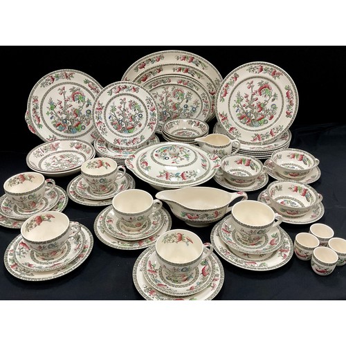 80 - Johnson and Brother Indian Tree pattern ware comprised of; six dinner plates, six medium plates, six... 