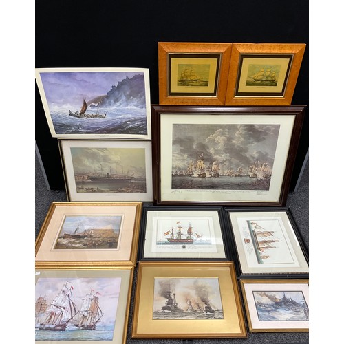 88 - Pictures and Prints - engravings / coloured etchings, Nautical subjects - after Richard Paton, The S... 