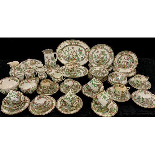 93 - Coalport Indian tree pattern tea ware including; graduated meat dishes, milk jugs, sugar bowls, eigh... 