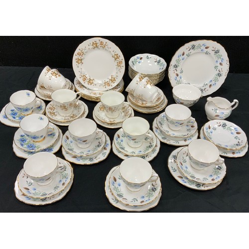 94 - Colclough tea set for six including six tea cups and saucers, side plates; another.