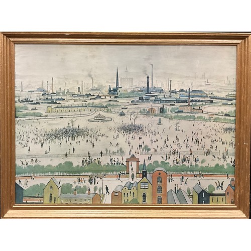 153 - L. S. Lowry, by and after, ‘Sunday Afternoon, 1957’, lithograph, 53cm x 72cm.