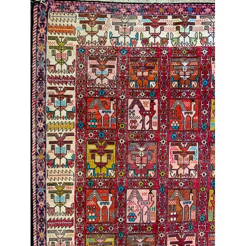 174 - North East Persian Silk and Wool, Sumak Kilim,  195cm x 120cm.