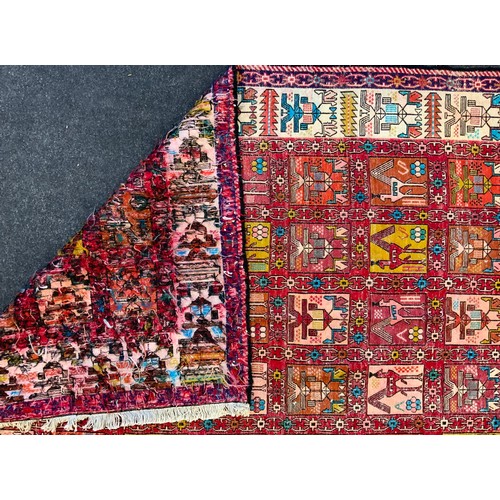 174 - North East Persian Silk and Wool, Sumak Kilim,  195cm x 120cm.