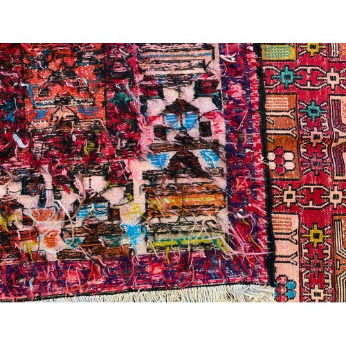 174 - North East Persian Silk and Wool, Sumak Kilim,  195cm x 120cm.