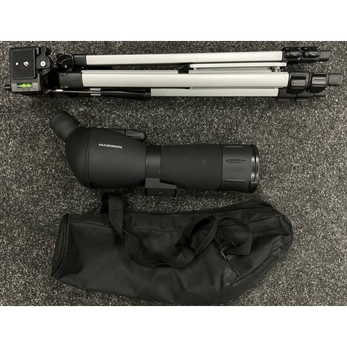 191 - A Maginon Spotting Scope, 20-60 x 60, with case and tripod.