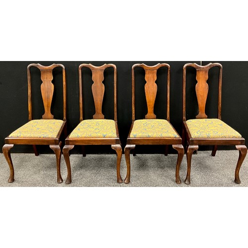 233 - A set of four Queen Anne Revival chairs, (4).