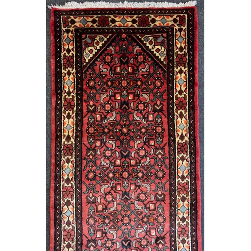 234 - A North West Persian Malayer Runner carpet, hand-knotted, 400cm x 80cm.