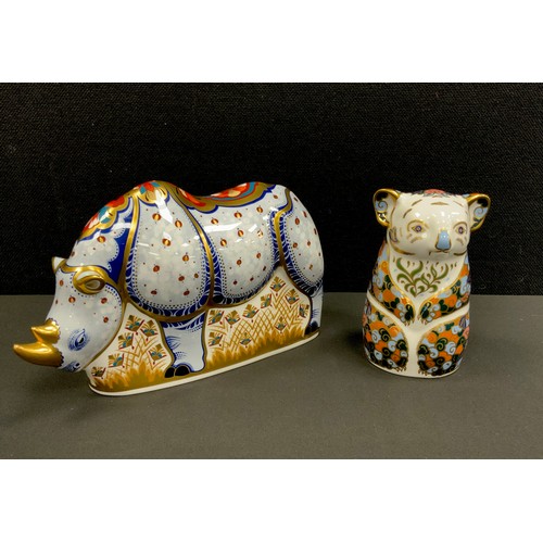 48 - Royal Crown Derby paperweights from the Endangered Species collection, including; White Rhino, limit... 