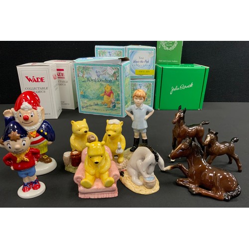 65 - Royal Doulton from the Winnie the Pooh Collection including; Christopher Robin, Pooh Counting the ho... 