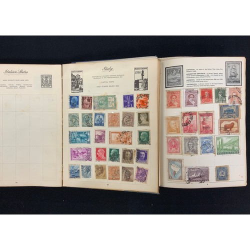 260 - Stamps - all world collection in 2 albums - including GB, Germany, China, America, Manchuria, India,... 