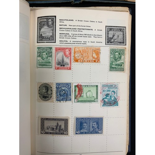 260 - Stamps - all world collection in 2 albums - including GB, Germany, China, America, Manchuria, India,... 