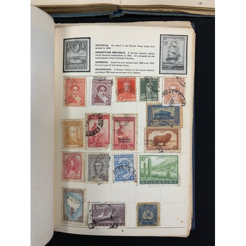 260 - Stamps - all world collection in 2 albums - including GB, Germany, China, America, Manchuria, India,... 