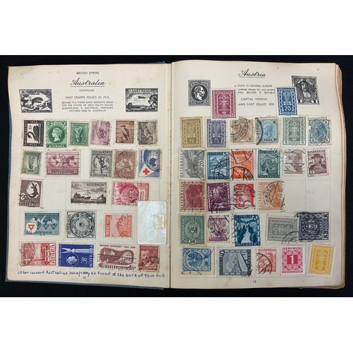 260 - Stamps - all world collection in 2 albums - including GB, Germany, China, America, Manchuria, India,... 