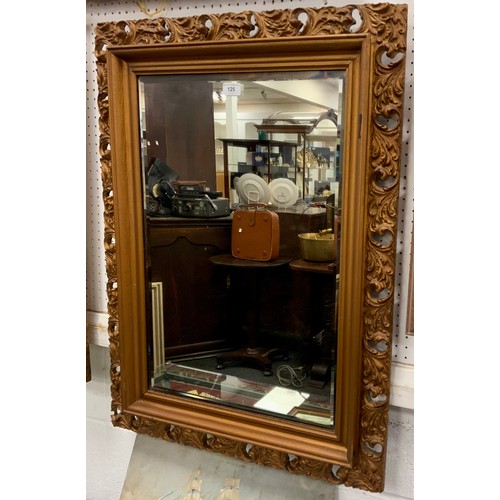 125 - A mid 20th century ‘Gilt’ framed wall mirror, bevelled glass, 86cm x 65cm overall frame size.