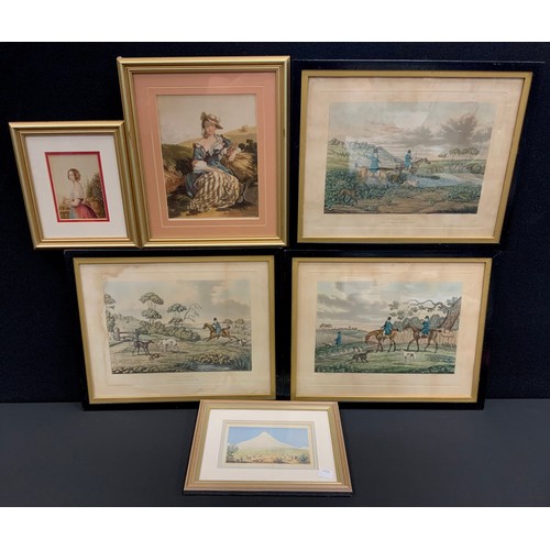 225 - Henry Alken, by and after, a set of three coloured engravings, Hunting scenes, ‘Going Out’, ‘Finding... 