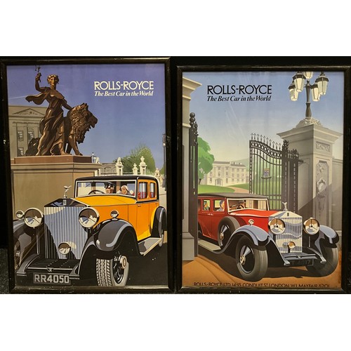 120A - A Pair of Vintage posters ‘Rolls-Royce, The Best Car in the World’, (2).