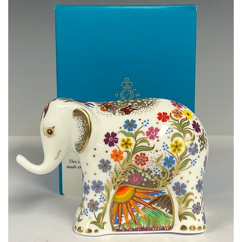 34 - A Royal Crown Derby paperweight, Hari The Infant Elephant, Never Forget Range, Chester Zoo exclusive... 