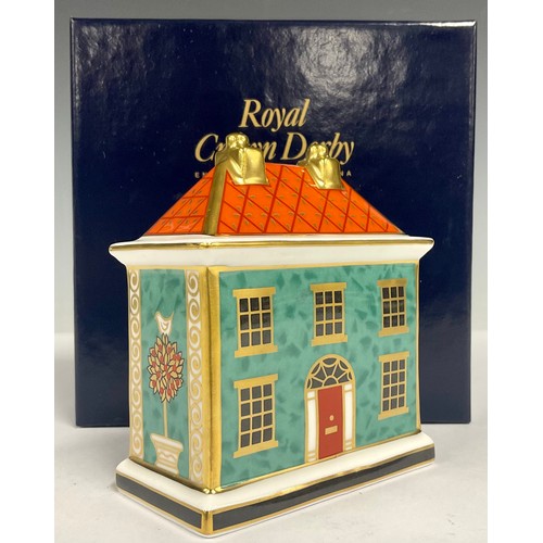 35 - A Royal Crown Derby miniature model house, The Mulberry Hall Georgian Dolls House, designed exclusiv... 