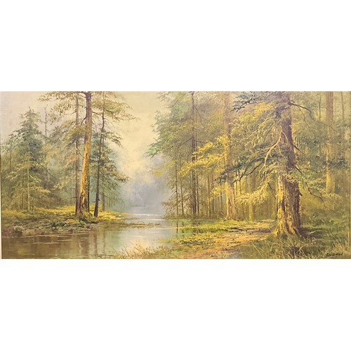 694 - Kingman, Woodland Scene, signed, oil on canvas