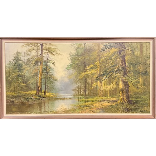 694 - Kingman, Woodland Scene, signed, oil on canvas