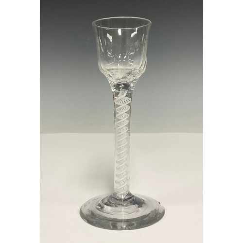 79 - A George III opaque twist drinking glass, c.1765