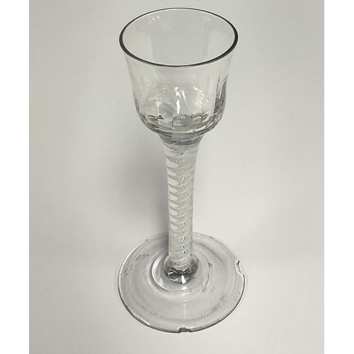 79 - A George III opaque twist drinking glass, c.1765