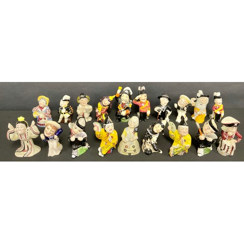 94 - A collection of Shorter & Son Staffordshire miniature Toby Jugs, modelled as Gilbert and Sullivan ch... 