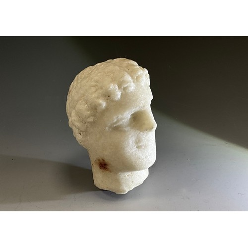 2120 - Marble head, 9.5cm high.