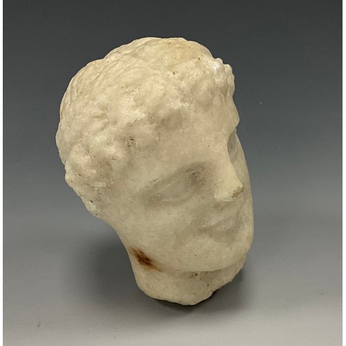 2120 - Marble head, 9.5cm high.