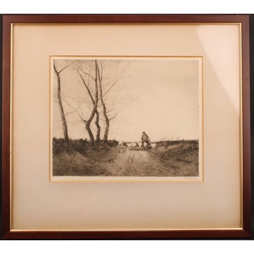 1063 - William Tatton Winter (1855 - 1928), by and after, Driving the Flock, etching, signed in pencil, bli... 