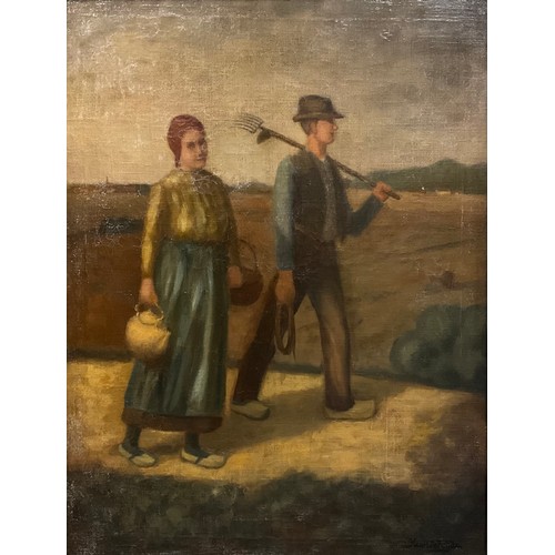 1118 - H. Ryder (19th century)
Peasant Workers Returning Home
signed, oil on canvas, 70.5cm x 53cm