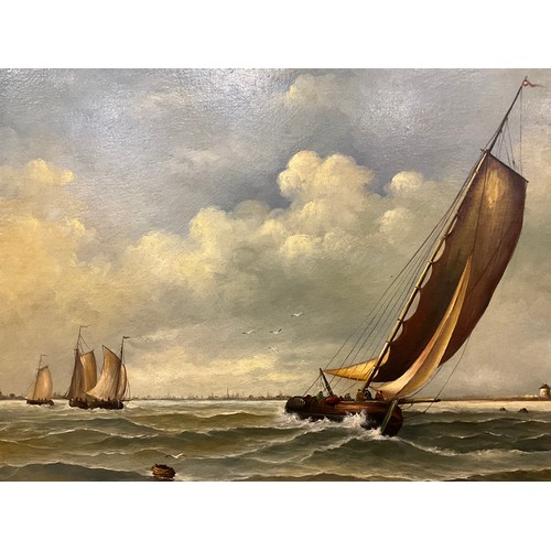 950 - In the Manner of Charles Martin Powell (British, 1775-1824)
Off the Dutch Coast
oil on canvas, 51cm ... 