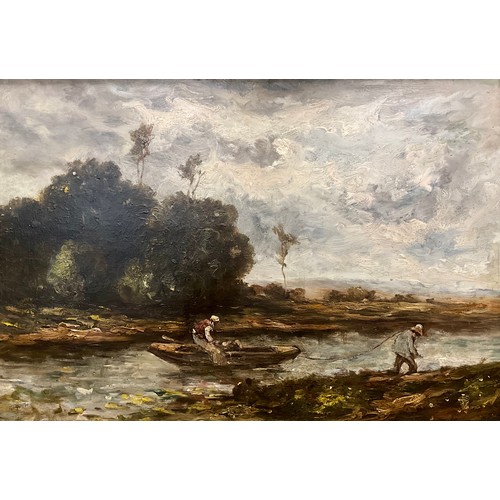 1075 - E. M. Diol (late 19th/early 20th century)
Setting the Nets
signed, oil on panel, 45cm x 65cm