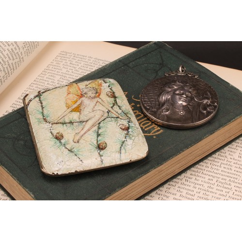 1503 - An early 19th century Continental silver cigarette case, craquelure enamelled, decorated with a dain... 