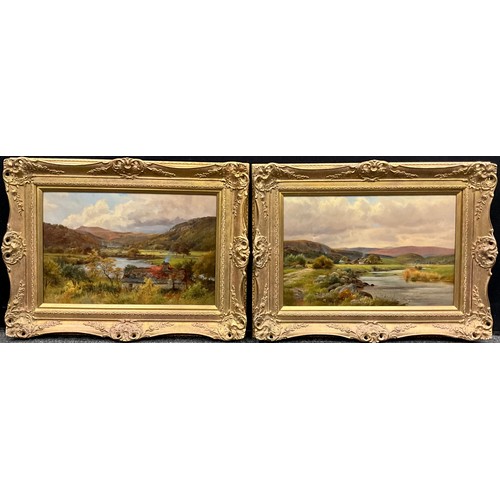 752 - George Harrison RCA (1867-1950)
A pair, Lochside Cottages
signed, oils on canvas, each measuring 30.... 