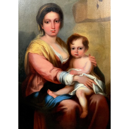 806 - After Bartolome Esteban Murillo (1617-1682)
La Virgen de la Leche, Virgin and Child
oil on canvas, 7... 