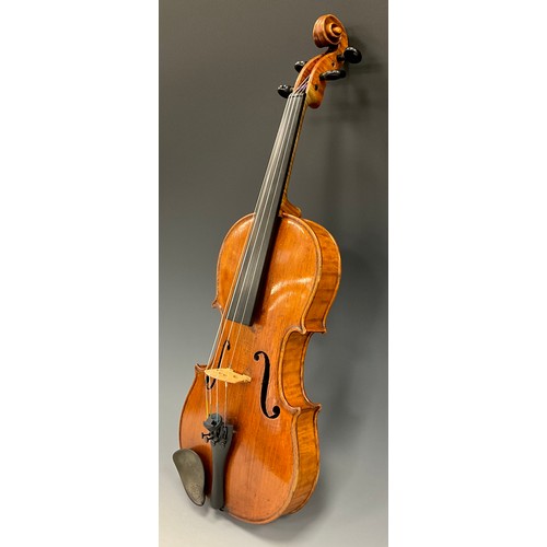 1472 - Carlo Storioni, A full size violin (4/4), two-piece maple back of good figure, equally well-figured ... 