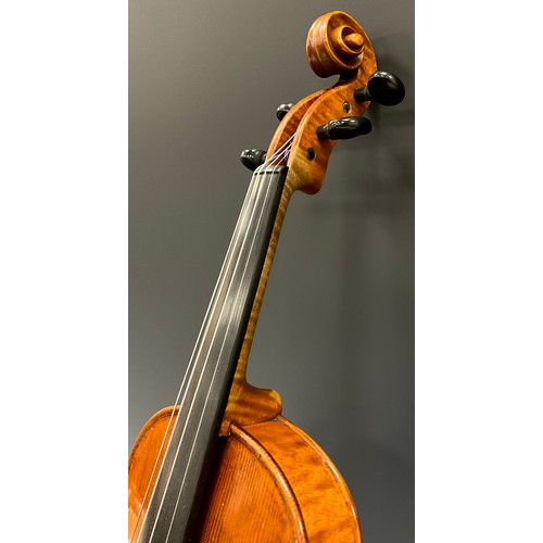 1472 - Carlo Storioni, A full size violin (4/4), two-piece maple back of good figure, equally well-figured ... 