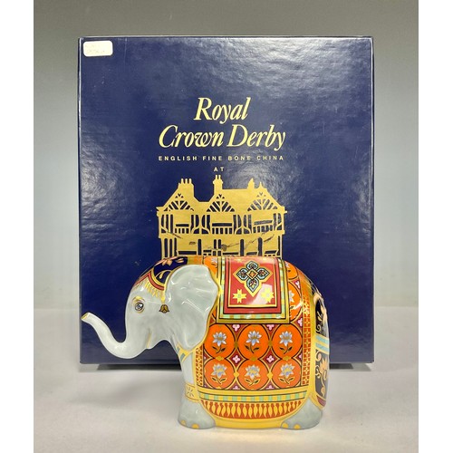 50A - A Royal Crown Derby paperweight, Mulberry Hall Baby Elephant, limited edition 256/950 specially comm... 