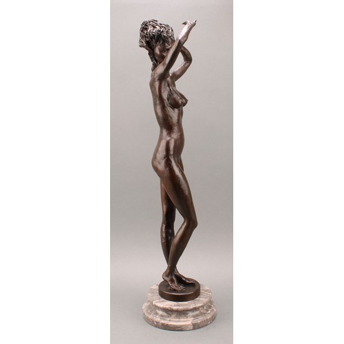 1972 - Tom Merrifield (Bn. 1932), Cressida, dark patinated bronze, nude female dancer, artist's cast, signe... 