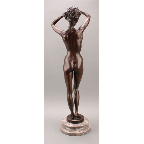 1972 - Tom Merrifield (Bn. 1932), Cressida, dark patinated bronze, nude female dancer, artist's cast, signe... 