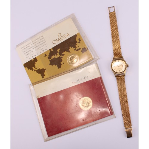 519 - Omega -a 1970s 14ct gold Omega Constellation Automatic  Chronometer officially certified lady's wris... 