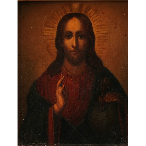 1008 - Eastern Orthodox School (19th century)
Christ Pantocrator
icon, oil on panel, 20.5cm x 16cm